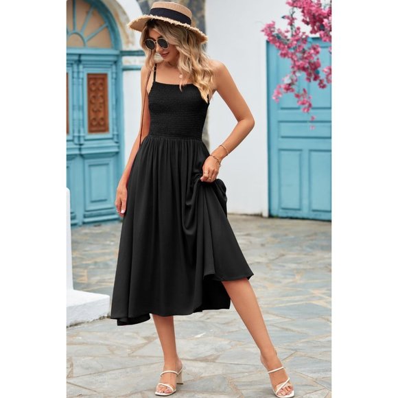 Smocked Spaghetti Strap Midi Dress - Picture 9 of 16